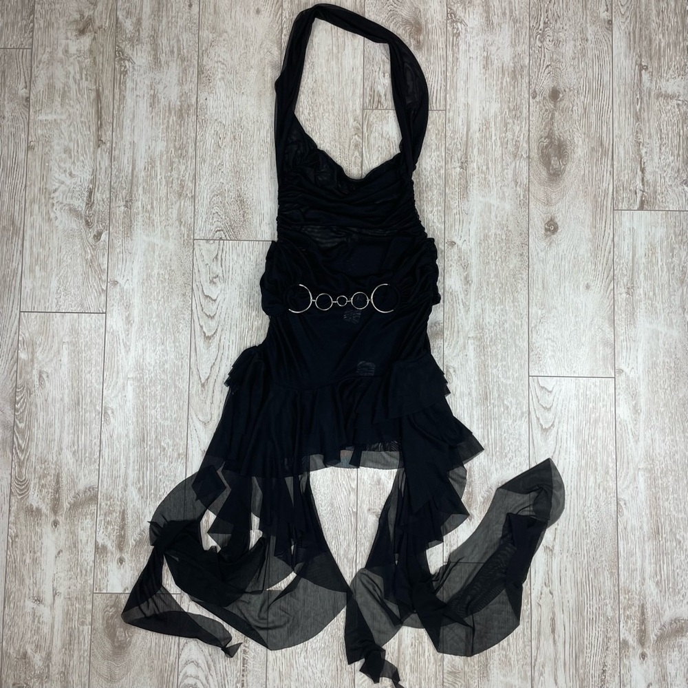 JADED LONDON 8 Elegant Black Halter Dress